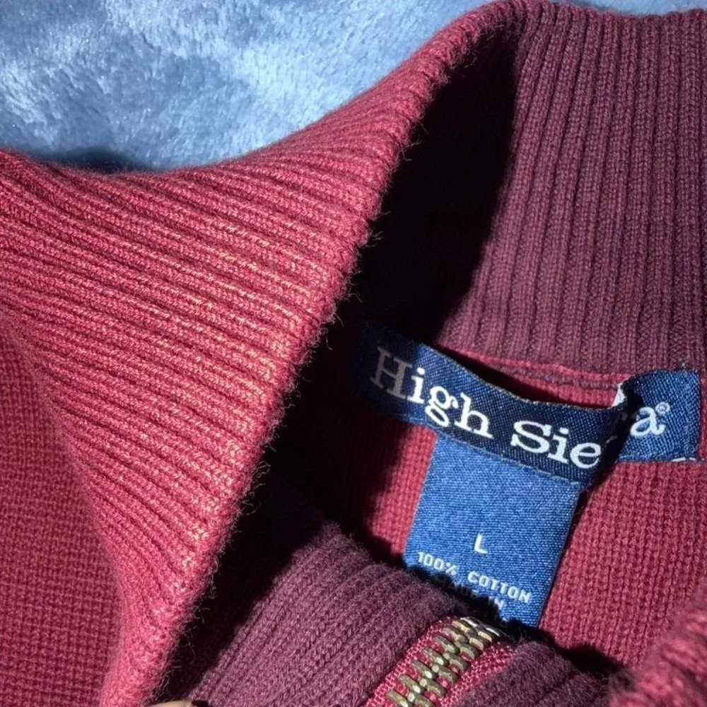 Vintage High sierra 1/4th ziper ralph lauren look alike sweater men's size large - Picture 3 of 6